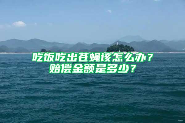吃飯吃出蒼蠅該怎么辦？賠償金額是多少？