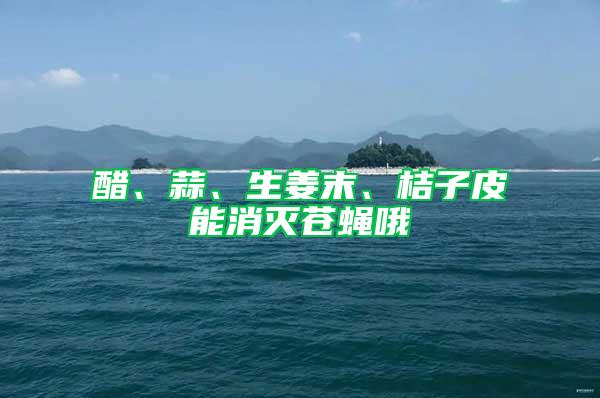 醋、蒜、生姜末、桔子皮能消滅蒼蠅哦