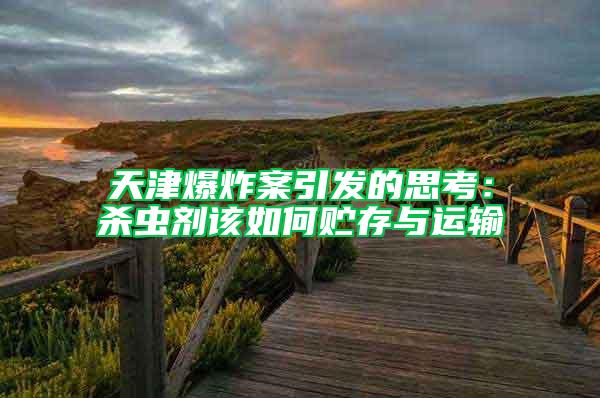 天津爆炸案引發(fā)的思考：殺蟲(chóng)劑該如何貯存與運(yùn)輸