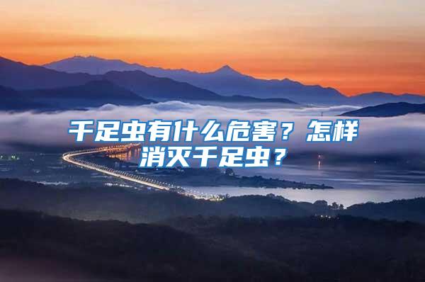 千足蟲有什么危害？怎樣消滅千足蟲？