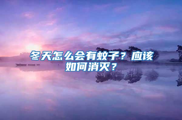 冬天怎么會有蚊子？應該如何消滅？