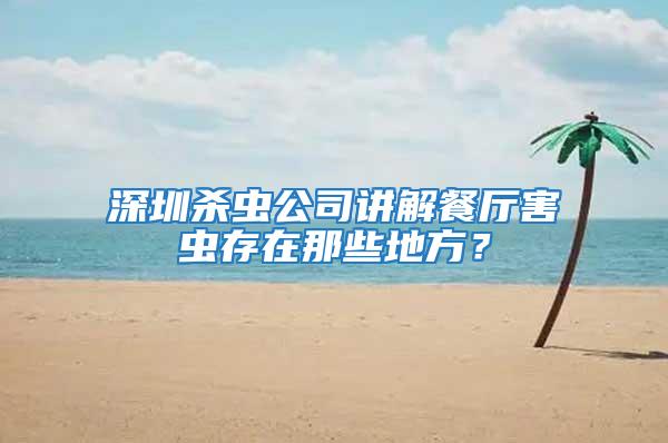 深圳殺蟲公司講解餐廳害蟲存在那些地方？