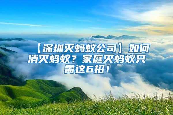 【深圳滅螞蟻公司】如何消滅螞蟻？家庭滅螞蟻只需這6招！
