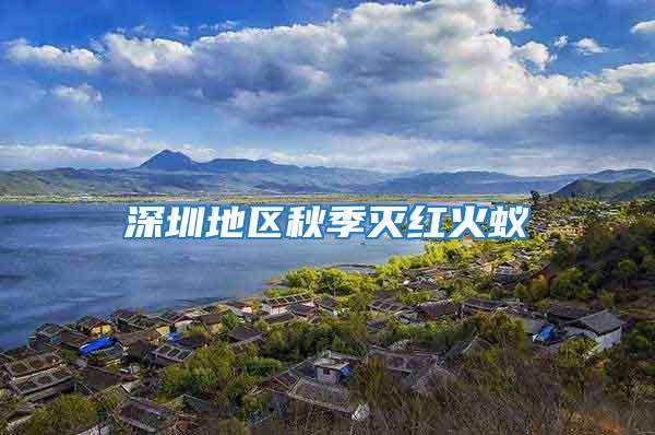 深圳地區秋季滅紅火蟻