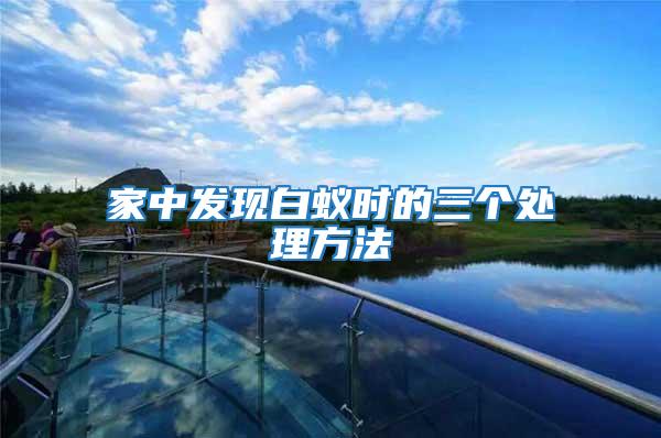家中發(fā)現(xiàn)白蟻時的三個處理方法