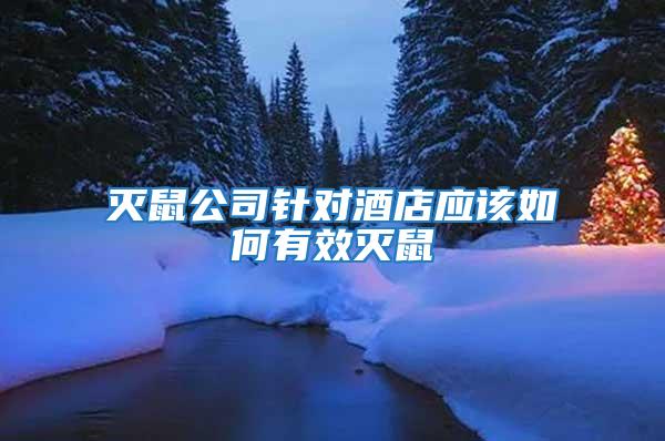 滅鼠公司針對(duì)酒店應(yīng)該如何有效滅鼠