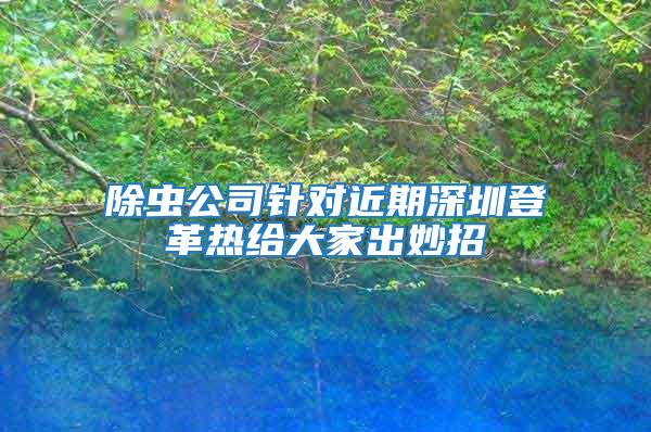 除蟲公司針對(duì)近期深圳登革熱給大家出妙招
