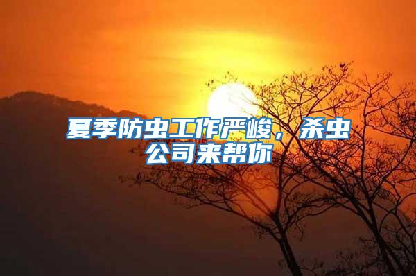 夏季防蟲工作嚴峻，殺蟲公司來幫你