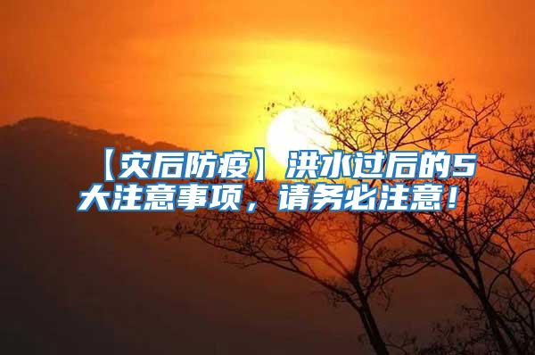 【災后防疫】洪水過后的5大注意事項，請務必注意！