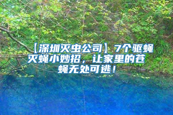 【深圳滅蟲公司】7個驅(qū)蠅滅蠅小妙招，讓家里的蒼蠅無處可逃！