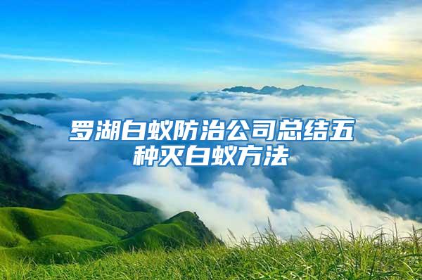 羅湖白蟻防治公司總結五種滅白蟻方法