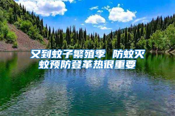 又到蚊子繁殖季 防蚊滅蚊預防登革熱很重要