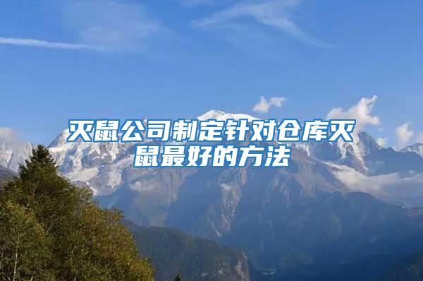 滅鼠公司制定針對(duì)倉庫滅鼠最好的方法