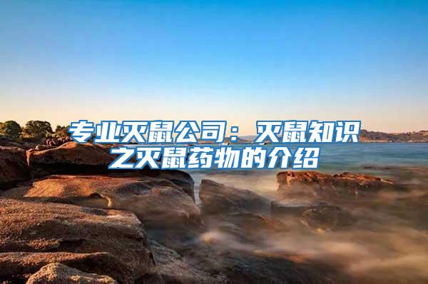 專業滅鼠公司：滅鼠知識之滅鼠藥物的介紹