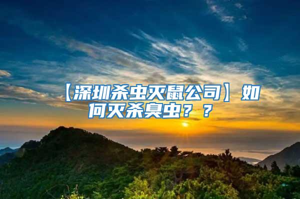 【深圳殺蟲滅鼠公司】如何滅殺臭蟲？？