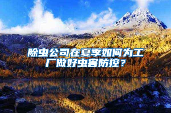 除蟲公司在夏季如何為工廠做好蟲害防控？