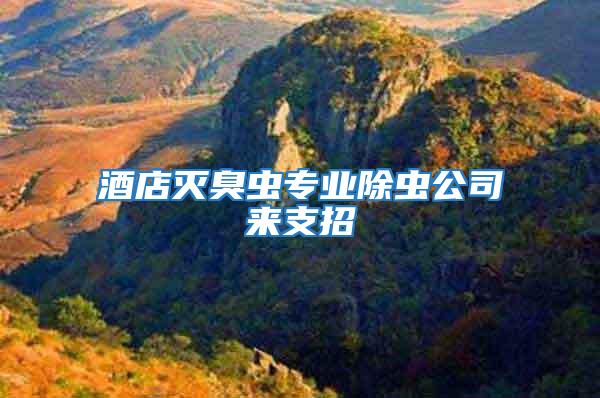 酒店滅臭蟲專業除蟲公司來支招