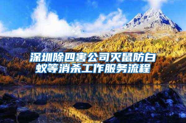 深圳除四害公司滅鼠防白蟻等消殺工作服務流程