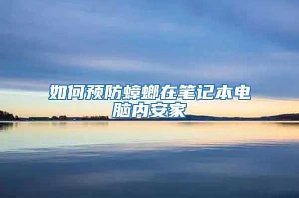 如何預防蟑螂在筆記本電腦內安家