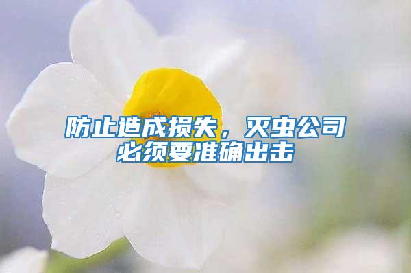 防止造成損失，滅蟲公司必須要準確出擊