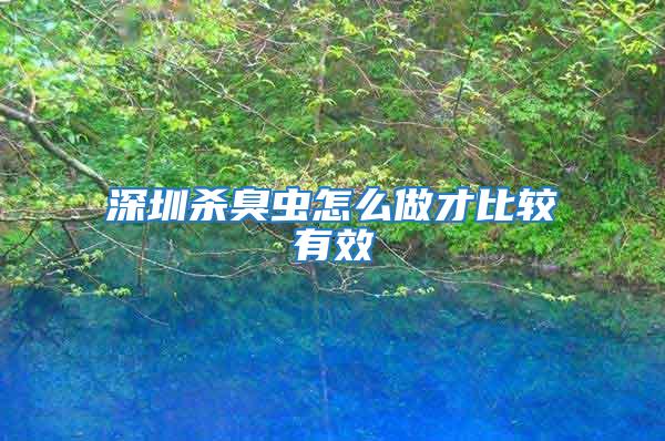 深圳殺臭蟲(chóng)怎么做才比較有效