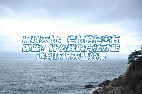 深圳滅鼠：老鼠的危害有哪些？什么樣的方法才能達到環保滅鼠效果