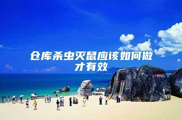 倉庫殺蟲滅鼠應該如何做才有效
