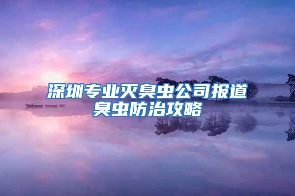 深圳專業(yè)滅臭蟲公司報(bào)道臭蟲防治攻略