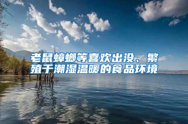 老鼠蟑螂等喜歡出沒、繁殖于潮濕溫暖的食品環境