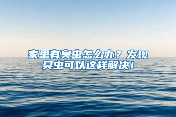 家里有臭蟲(chóng)怎么辦？發(fā)現(xiàn)臭蟲(chóng)可以這樣解決！