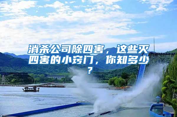 消殺公司除四害，這些滅四害的小竅門，你知多少？