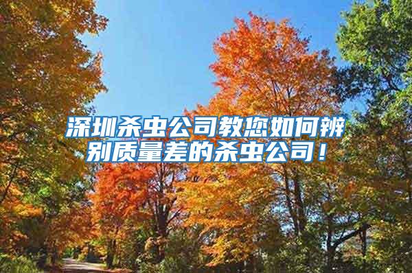 深圳殺蟲公司教您如何辨別質量差的殺蟲公司！