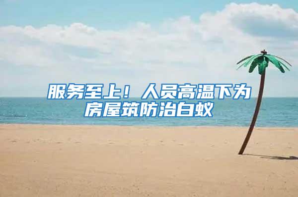 服務至上！人員高溫下為房屋筑防治白蟻