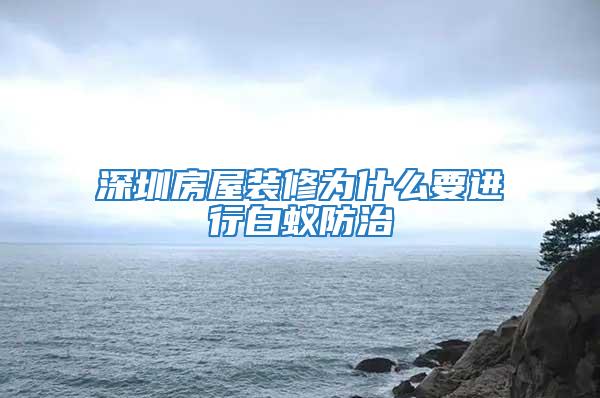 深圳房屋裝修為什么要進行白蟻防治