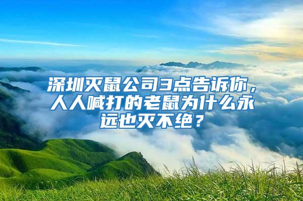 深圳滅鼠公司3點告訴你，人人喊打的老鼠為什么永遠也滅不絕？