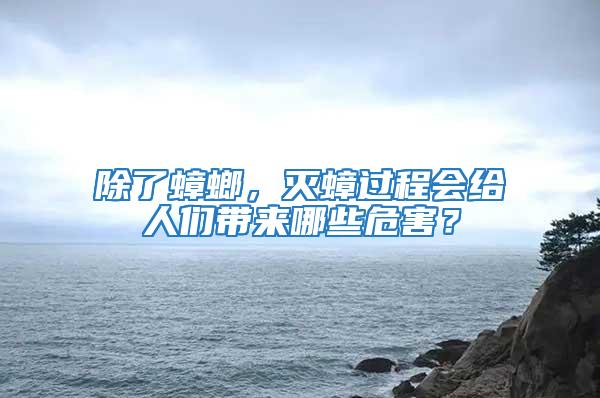 除了蟑螂，滅蟑過程會給人們帶來哪些危害？