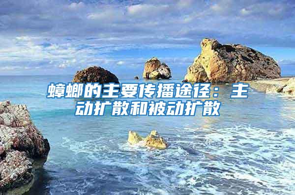 蟑螂的主要傳播途徑：主動擴散和被動擴散