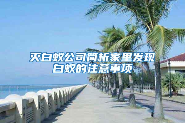 滅白蟻公司簡析家里發現白蟻的注意事項