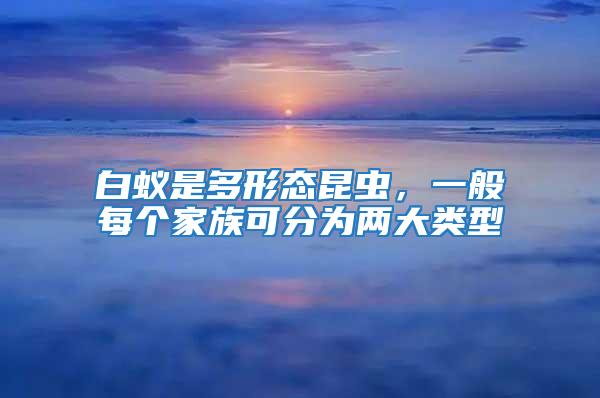 白蟻是多形態(tài)昆蟲，一般每個(gè)家族可分為兩大類型