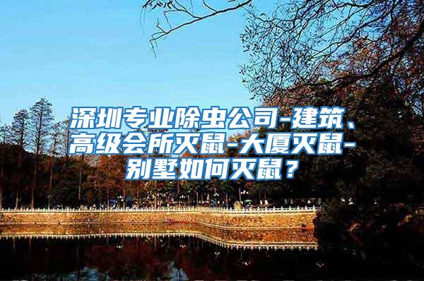 深圳專業(yè)除蟲公司-建筑、高級會所滅鼠-大廈滅鼠-別墅如何滅鼠？