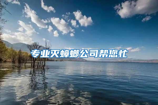 專業滅蟑螂公司幫您忙