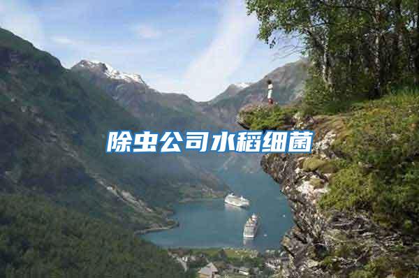 除蟲公司水稻細菌