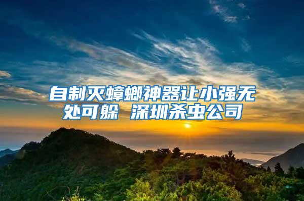 自制滅蟑螂神器讓小強無處可躲 深圳殺蟲公司