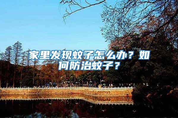 家里發現蚊子怎么辦？如何防治蚊子？