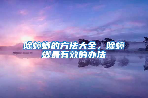 除蟑螂的方法大全，除蟑螂最有效的辦法