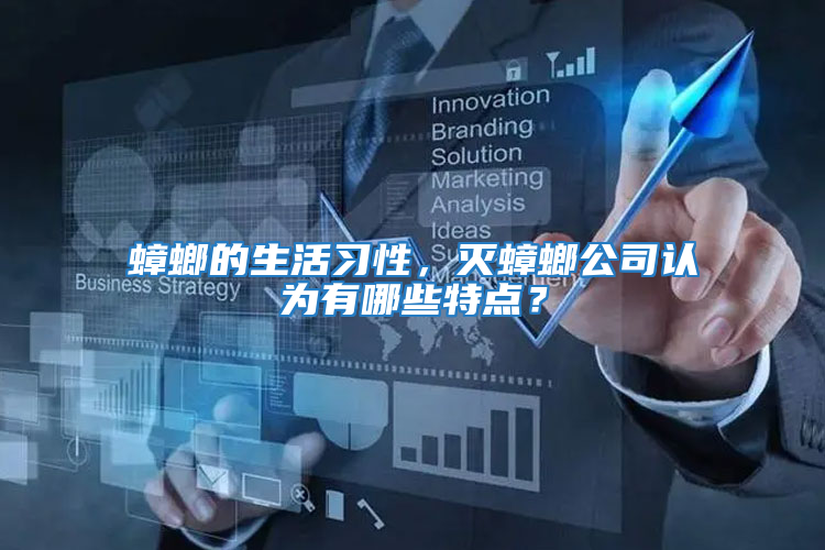 蟑螂的生活習性，滅蟑螂公司認為有哪些特點？