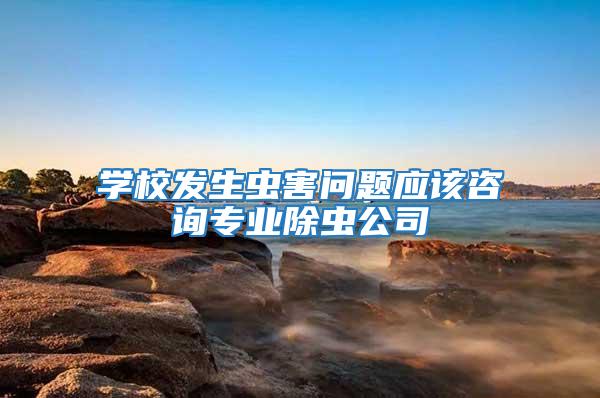 學校發(fā)生蟲害問題應該咨詢專業(yè)除蟲公司