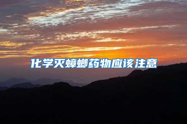 化學滅蟑螂藥物應該注意