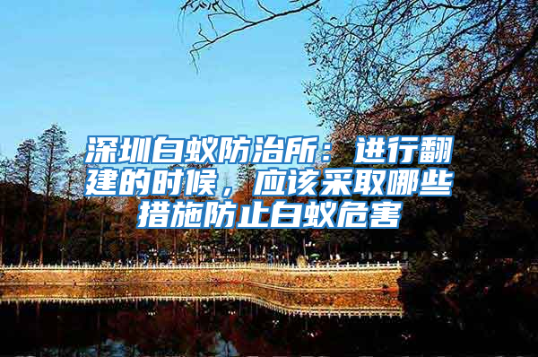深圳白蟻防治所：進行翻建的時候，應該采取哪些措施防止白蟻危害